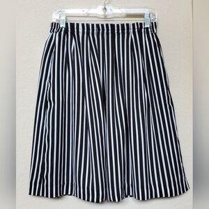 J. Crew Mercantile Monochrome Chic Office Striped Lined Skirt.  Size 8